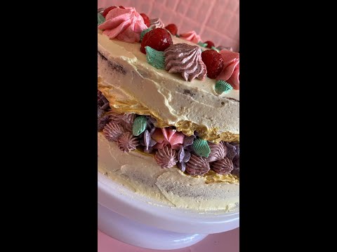 HOW TO MAKE A FAULT LINE CAKE | STEP BY STEP PROCESS (CHOCOLATE & VANILLA)
