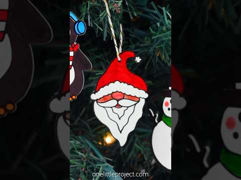 Shrinky Dink Ornaments 🎅 ⛄️ 🐧