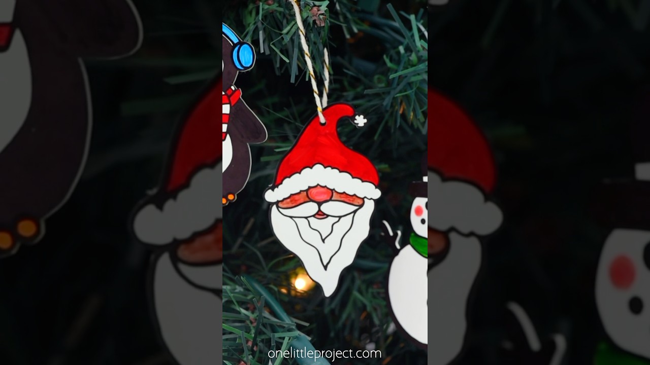 Shrinky Dink Ornaments 🎅 ⛄️ 🐧