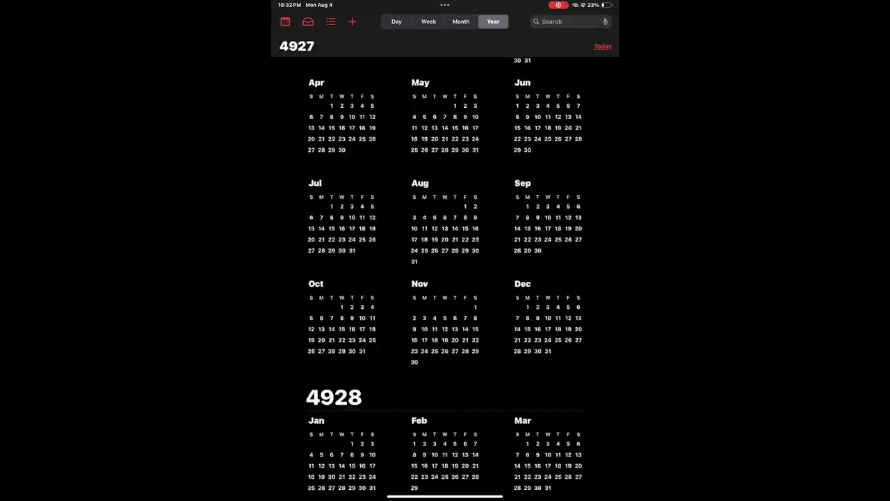 New challenge!Scroll with your finger from one hand until it hurts and see what year you land on