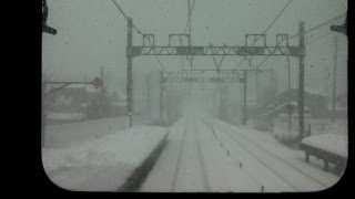 preview picture of video '【視界不良】信越線・前面展望 古津駅から新津駅 (low visibility)Train front view'
