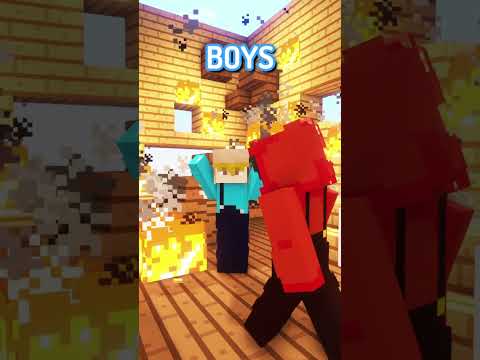 INSANE Minecraft battle: BOYS vs GIRLS