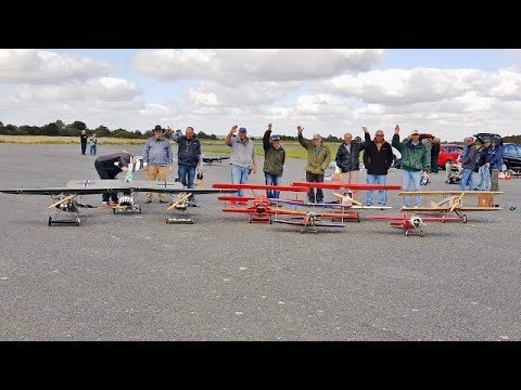 WW1 RC SCOUT / FIGHTERS DISPLAY AT THE RAF TIBENHAM BATTLE OF BRITAIN MEMORIAL FLY-IN - 2018