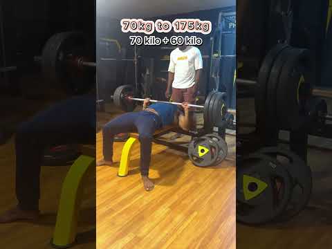 𝑹𝒂𝒘 𝒃𝒆𝒏𝒄𝒉 𝒑𝒓𝒆𝒔𝒔 175𝒌𝒈Without belt and wrist band #teamMk #coachmk #benchpress