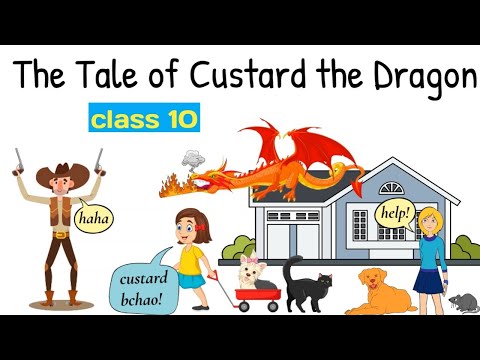the tale of custard the dragon class 10 in hindi / tale of custard the dragon animation