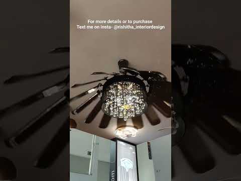 Venetian black ceiling fan with chandelier #ceilingfan #fan #ceilingdecoration #interiorfan #trend