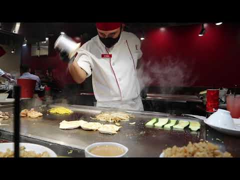 BENIHANA RESTAURANT LIVE COOKING SHOW EXPERIENCE  2020 | Familia Adventures