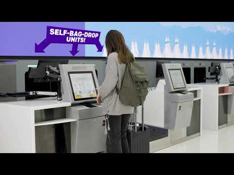 How to Use the New Self-Bag Drop Kiosks at the United and Southwest Check-in Areas