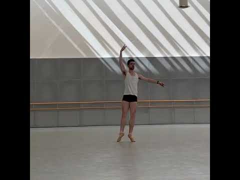 Male Ballet Dancer Practicing