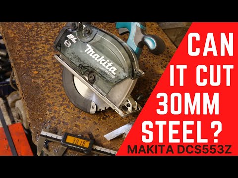 Makita DCS553Z Akumuliatorinis rankinis metalo pjūklas, 18 V, 57,5mm, ø150mm, Be akumuliatorių ir kroviklio! video