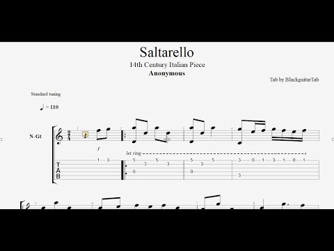 Classical Guitar Songs: Saltarello (Anon), 14th Century Italian Song.