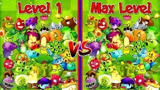 Every Plant Level 1 vs Max Level Plants vs Zombies