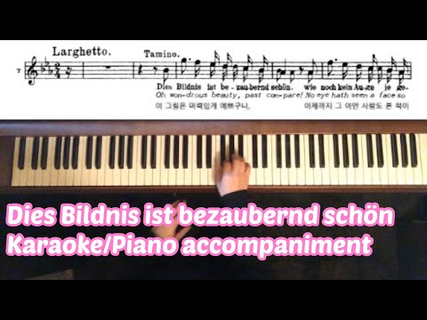 „Dies Bildnis ist bezaubernd schön“ Tamino, Zauberflöte, Karaoke, piano accompaniment, music&English