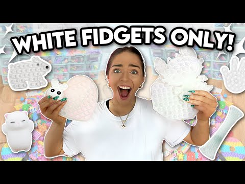 WHITE FIDGETS ONLY! 🤍🐮🐓NO BUDGET!!! 🤑🤑🤑