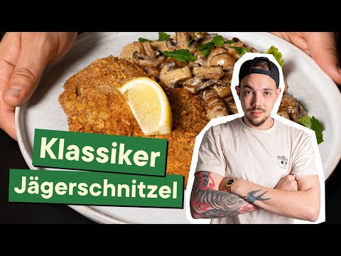 Knuspriges Jägerschnitzel mit cremiger Pilzsoße
