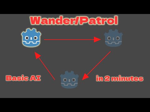 Wander/Patrol mechanic in Godot 4 in 2 minutes | Basic enemy AI