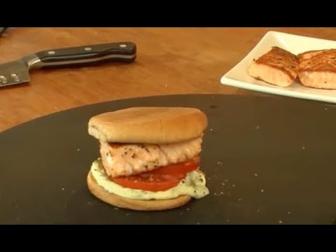 The Salmon Burger | SAM THE COOKING GUY