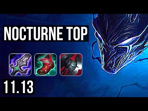 NOCTURNE vs DARIUS (TOP) | 4/0/11, 1.4M mastery, 700+ games | BR Master | v11.13