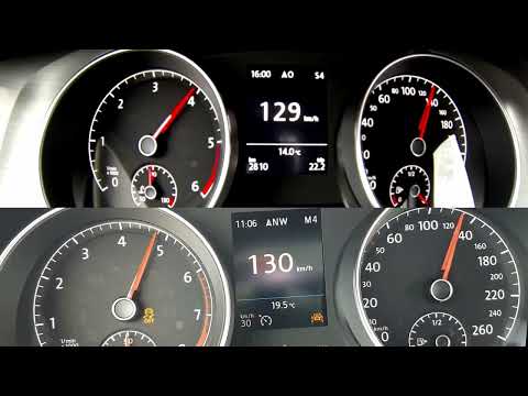 VW Golf 2.0 TDI vs. 1.5 TSI (VII) | 0-200 kph Acceleration Battle