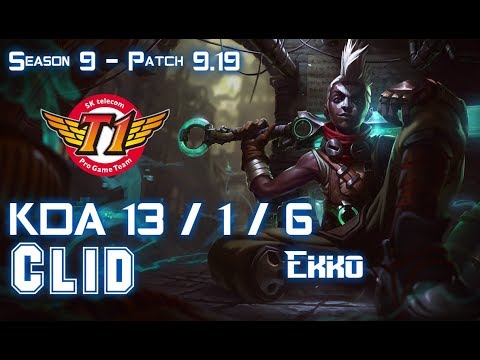 SKT T1 Clid EKKO vs TALIYAH Jungle - Patch 9.19 KR Ranked