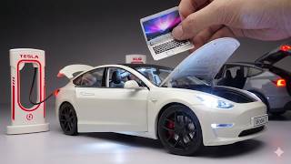 Unboxing of Tesla Model 3 🤩🤑 Diecast Model Car 1:24 Scale RP