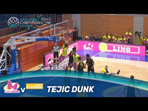 Tejic with the dunk against Oostende.