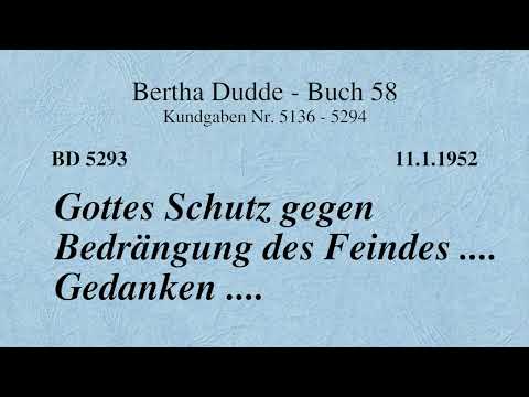 BD 5293 - GOTTES SCHUTZ GEGEN BEDRÄNGUNG DES FEINDES .... GEDANKEN ....