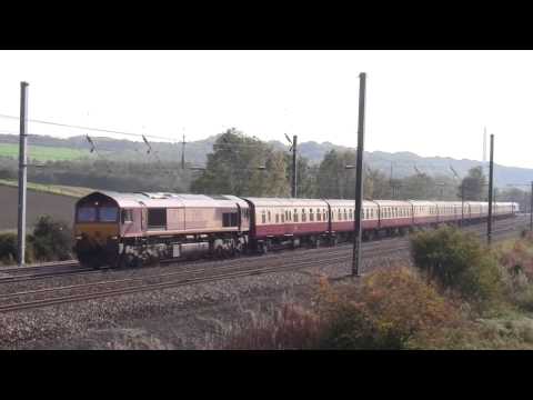 class 66 66112 + 66008  THE TEES GOBLIN railtour @ tursdale junc 1/10/11