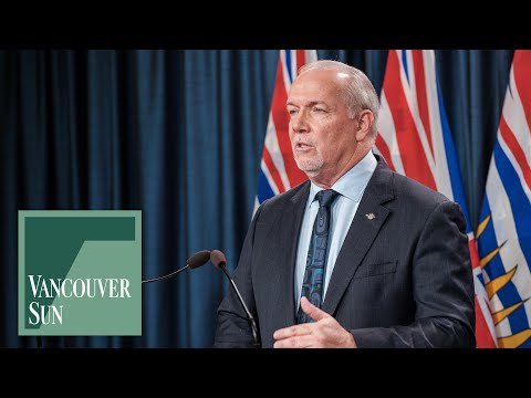 Premier answers questions from the media at weekly update Vancouver Sun