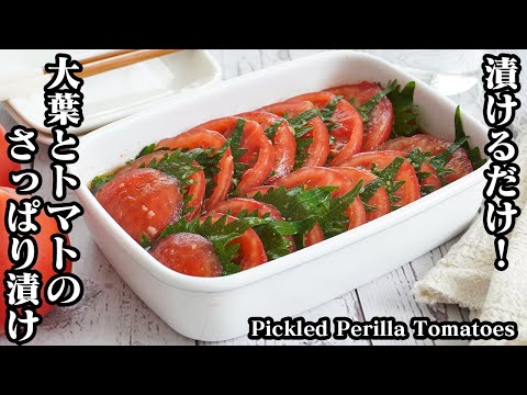 Refreshing Pickled Tomato and Perilla (Ooba) with Homemade Ponzu