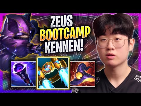 ZEUS IS SO CLEAN WITH KENNEN! - T1 Zeus Plays Kennen TOP vs Qiyana! | Bootcamp 2023