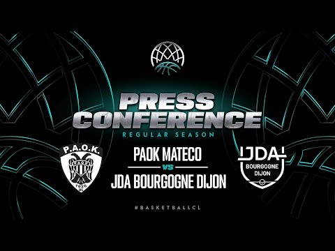 PAOK mateco v JDA Bourgogne Dijon - Press Conference | Basketball Champions League 2022/23