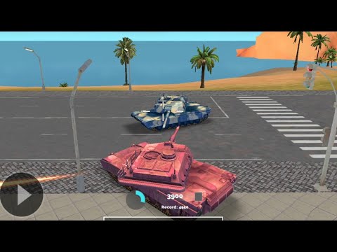 Vegas Crime Simulator 2 (Pink Tank Fight from Blue Tank on Seashore) - Android GamePlay FHD