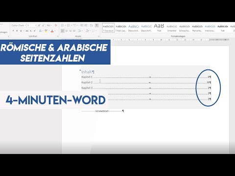 Römische & arabische Seitenzahlen in einem Dokument - Microsoft Word