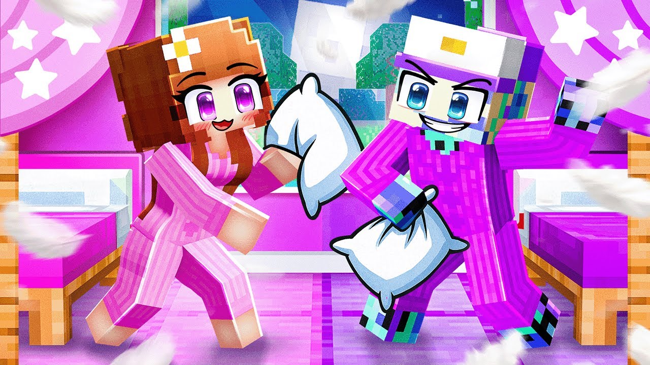 I Had a SLEEPOVER with Anne in Minecraft!