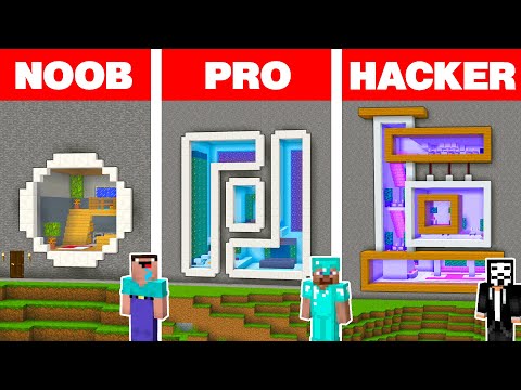 Scorpy - Minecraft NOOB vs PRO vs HACKER: MODERN MOUNTAIN HOUSE BUILD CHALLENGE in Minecraft Animation
