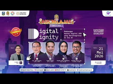 ASN Belajar Seri 17 | 2026 - Digital Dignity: Membangun Harkat Digital ASN Berintegritas di Era AI
