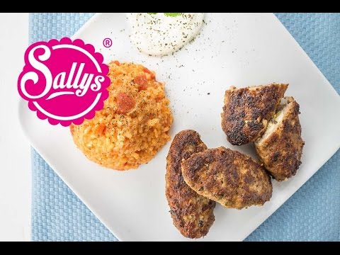 Bifteki - griechische Frikadellen mit Schafskäse und Tzaziki / Sallys Welt