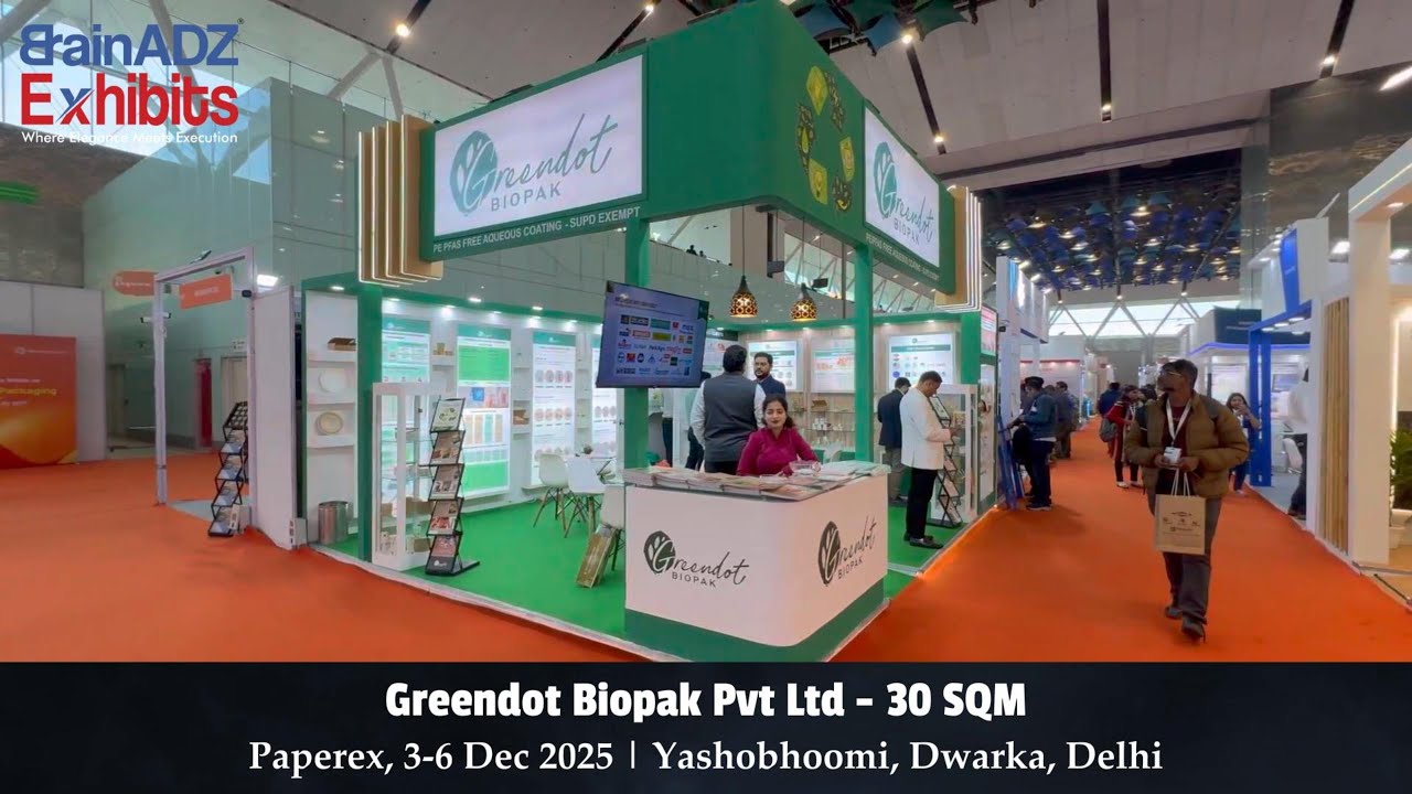 Greendot Biopak Pvt Ltd at Paperex 2025 - Designed & Built by BrainADZ Exhibits