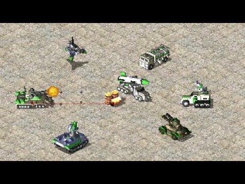 Barrels Damage Test vs Tanks  - Red Alert 2