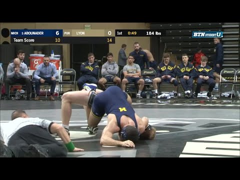 Big Ten Wrestling: 184 LBs - Michigan's Domenic Abounder vs. Purdue's Max Lyon