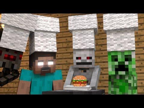 Monster School: Cooking - Minecraft Animation