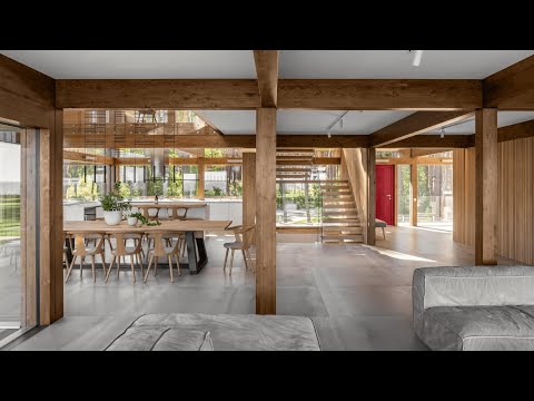 Sprehodite se po 400 m² veliki leseno-stekleni luksuzni vili - Kager Hiša