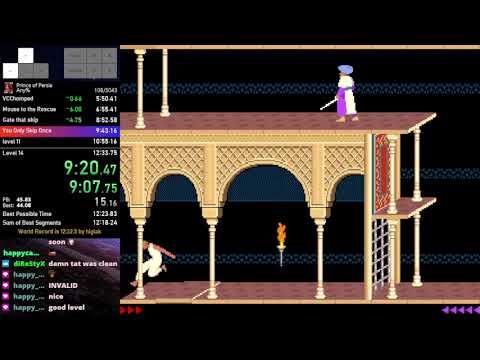 [Former World Record] Prince of Persia 1 (MS-DOS) Any% in 12m 31s 500ms by uvq3tsa