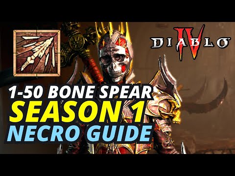 Diablo 4 Necromancer Build 1-50 FAST LEVELING Guide SEASON 1