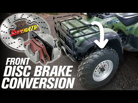 How To Install Super ATV FRONT Disc Brake Conversion Kit Honda Foreman