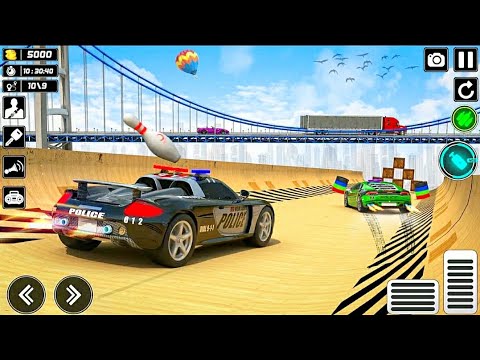 US Police Car Driving Stunts Racing 2023 - Impossible Ramp Car Simulator 3D - Android GamePlay