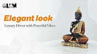Gautam Buddha Statue for Home Decor | Black Polyresin Idol #BuddhaStatue #homedecor