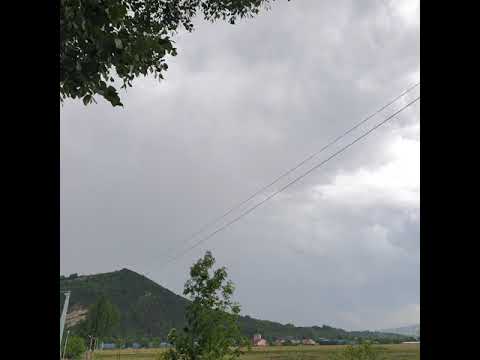 Furtună Oneşti ( România ) 10.06.2020 vedere spre dealul Perchiu