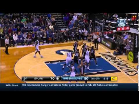 Danny Green 18 Points 4 Blocks Full Highlights Spurs vs Timberwolves 11/21/2014